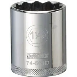 1/2-Inch Drive Shallow 12-Point Sae Socket – 1 1/16 Inch 1