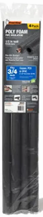 3/4-Inch Id X 1/2-Inch Wall Thickness Pipe Insulation – 3 Ft Length, Pre-Slit 4-Pack 1