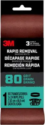 3" X 21" Sanding Belt – 80 Grit 1