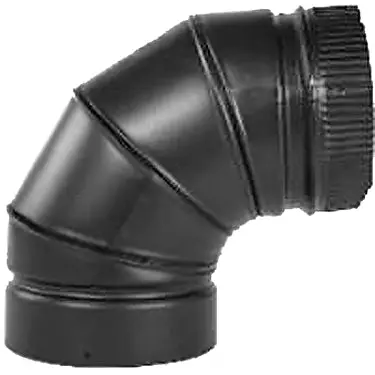 6-Inch X 24-Gauge Black Steel Adjustable Elbow Conduit Fitting 1