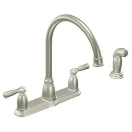 Banbury Hi-Arc Stainless Steel Kitchen Faucet — Dual-Handle Design With Pull-Down Spray 1