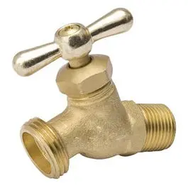 Brass Straight Hose Bibb – 3/4" Male Pipe X 3/4" Fip, No-Kink Design 1