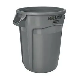 Brute Heavy-Duty 32-Gallon Gray Trash Can – Indoor/Outdoor Use 1