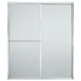 Bypass Frameless Glass Shower Door For Seated Shower Surround, Adjustable 54-3/8 To 59-3/8 Inches Wide × 70 Inches Tall 1