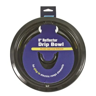 Camco 8-Inch Black Universal Stove Drip Pan Bowl For Electric Ranges 1