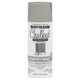 Chalked Ultra Matte Spray Paint – Country Gray, 12 Oz Rustic Finish 1