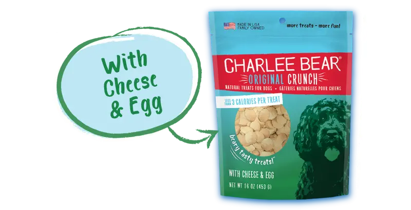Charlee Bear Original Crunch Dog Treats – Cheese & Egg Flavor 1