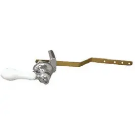 Chrome-And-White Toilet Tank Lever – Dual-Tone Modern Design 1