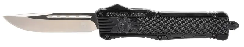 Cobra Tec Ctk-1 Otf Knife – Large 3.75" Drop Point Blade, D2 Steel, Black Anodized Aluminum Handle 1