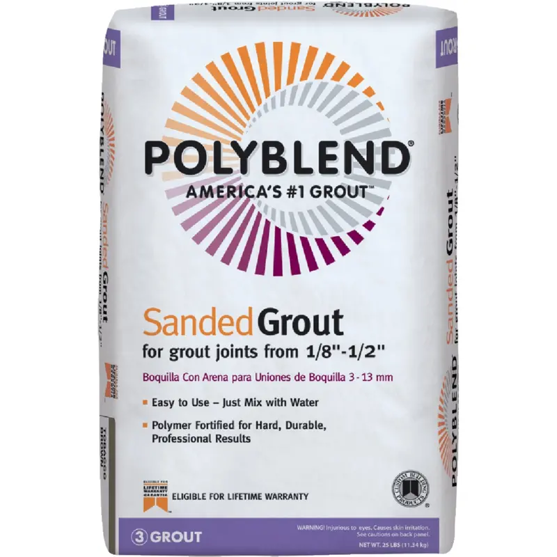 Custom Building Products Polyblend Light Smoke Sanded Grout (25 Lb) 1