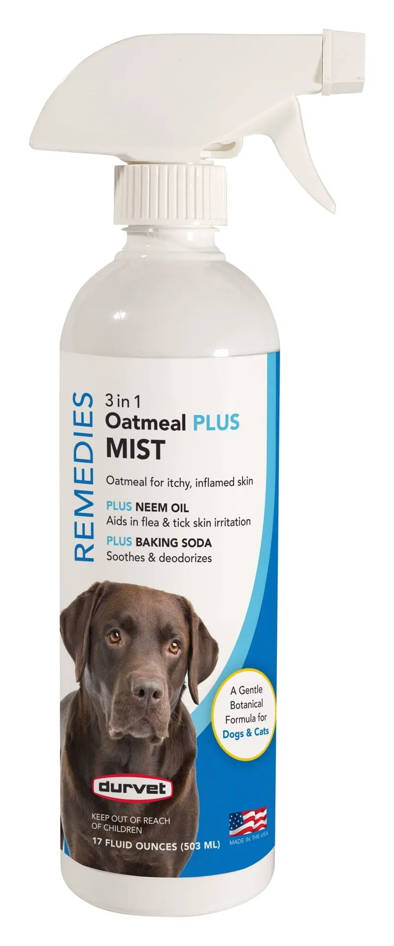Durvet Oatmeal Plus 3-In-1 Soothing Mist For Pets 1