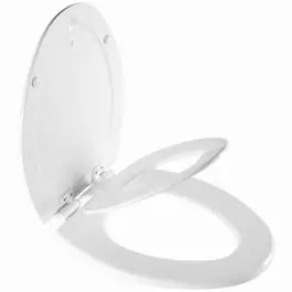 Elongated Next Step Adjustable Child/Adult Toilet Seat (White) 1