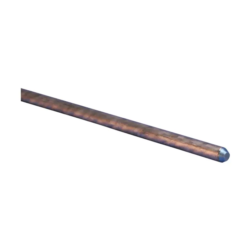 Erico Copper-Bonded Ground Rod – 1/2" Diameter, 8 Feet, Pointed Tip 1