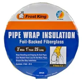Fiberglass Pipe-Wrap Insulation Roll (1" X 3" X 25 Ft) 1