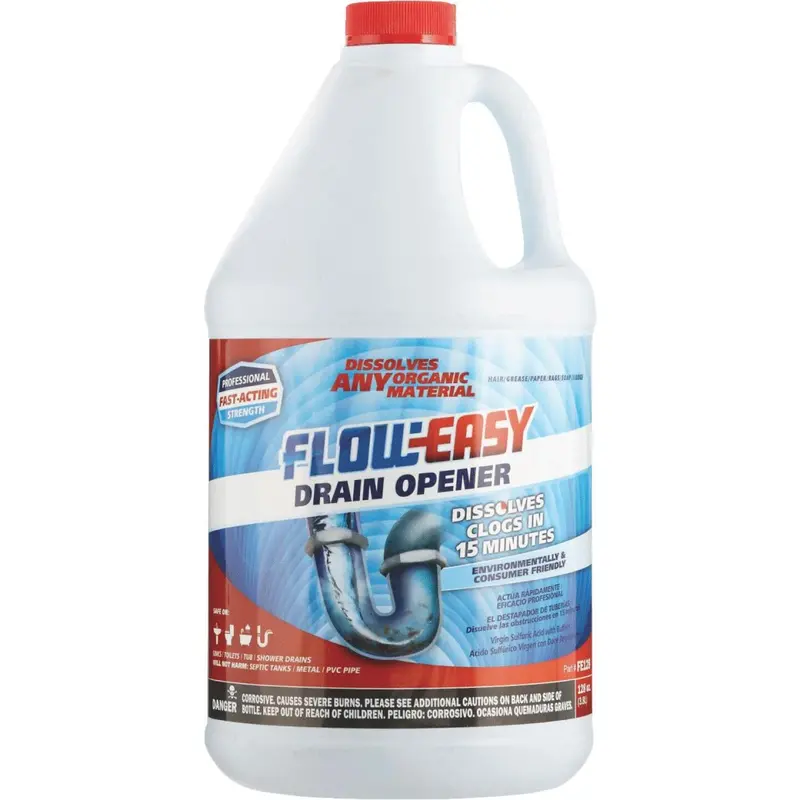 Flow-Easy Liquid Drain Opener – 128 Oz. Fast-Acting Formula 1
