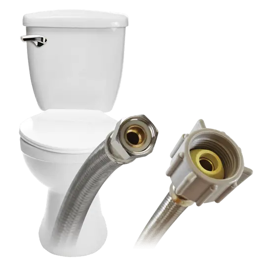 Fluidmaster Flexible Toilet Supply Line – 3/8" Fip X 7/8" Compression, 12" Length 1