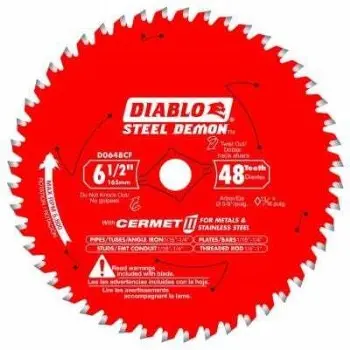Freud/Diablo D0648Cfa Circular Saw Blade – 6.5-Inch, 48-Tooth For Metal Cutting 1