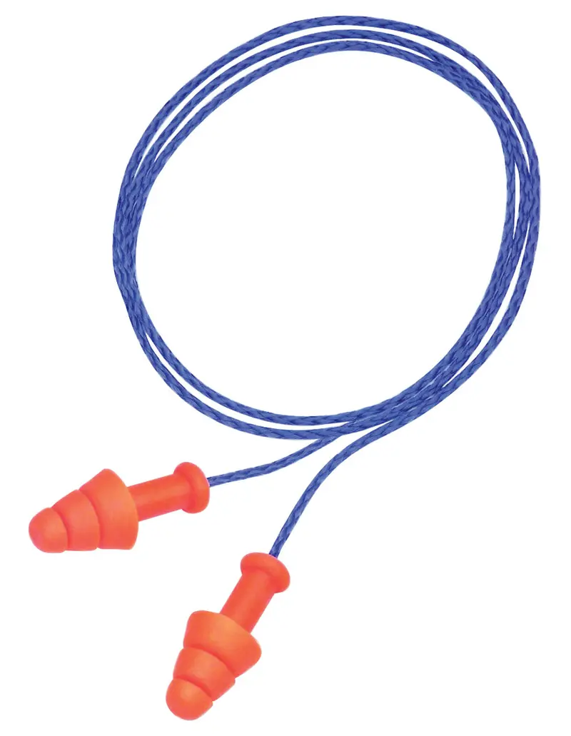 Howard Leight Smart Fit Earplugs – 25 Db Attenuation, Orange Tips With Blue Cord 1