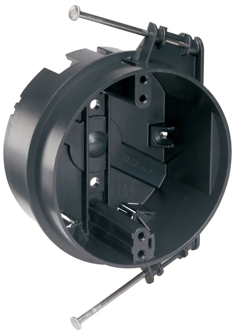 Legrand Pass & Seymour 4-Inch Round Black Ceiling Box Featuring Dual Captive Nails And Auto-Clamps 1