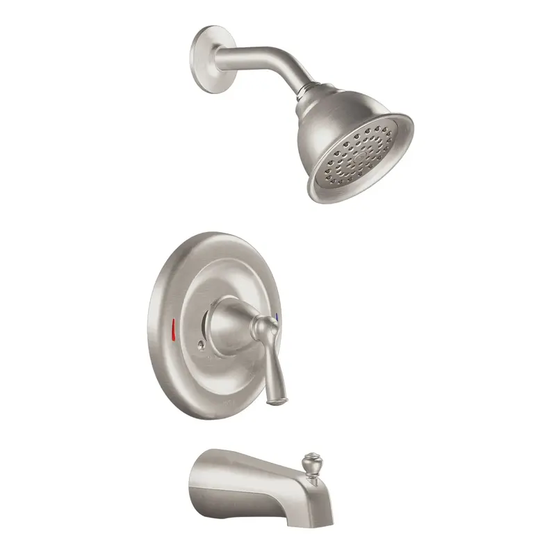 Moen Banbury Tub And Shower Faucet In Spot-Resistant Brushed Nickel With Posi-Temp® Temperature Control 1