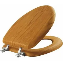 Natural Reflections Elongated Toilet Seat – Oak Wood Veneer Finish 1