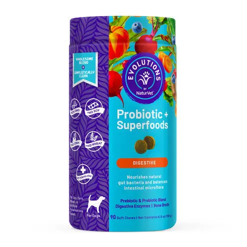 Naturvet Evolutions Probiotic + Superfoods Soft Chews For Dogs 1