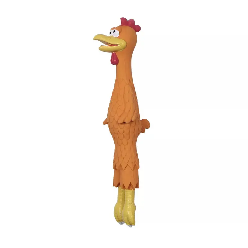 Rascals 15-Inch Latex Rooster Dog Toy – Orange Chew Toy For Medium Dogs 1