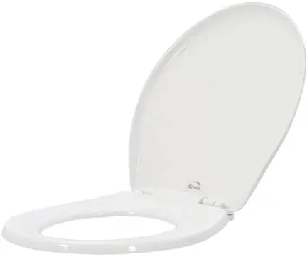 Round White Toilet Seat With Soft-Close Mechanism 1