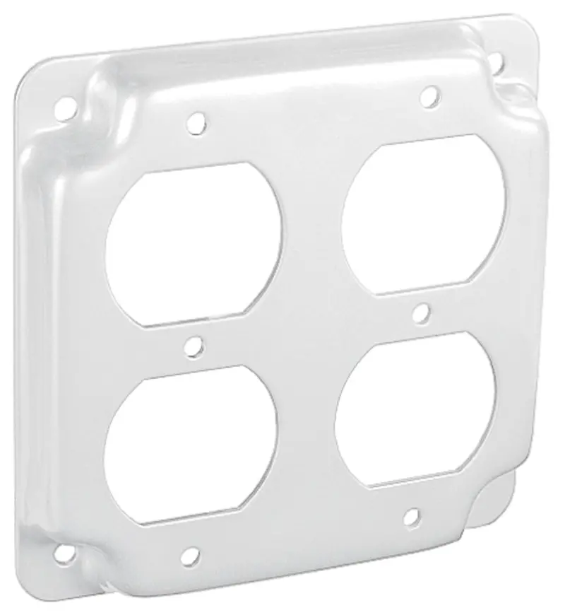 Southwire 4-Inch Stainless Steel Industrial Surface Cover – 1/2-Inch Raised, Dual Duplex 1
