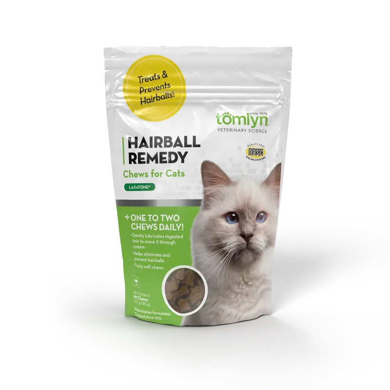 Tomlyn Laxatone Hairball Remedy Chews For Cats – Soft, Tasty Digestive Support 1
