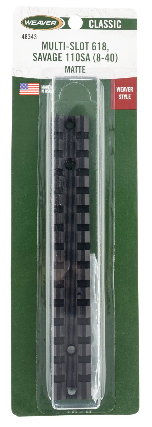 Weaver Multi-Slot Mount – 1-Piece, Savage 10 Short Action Compatible, 8-40 Thread, Black 1