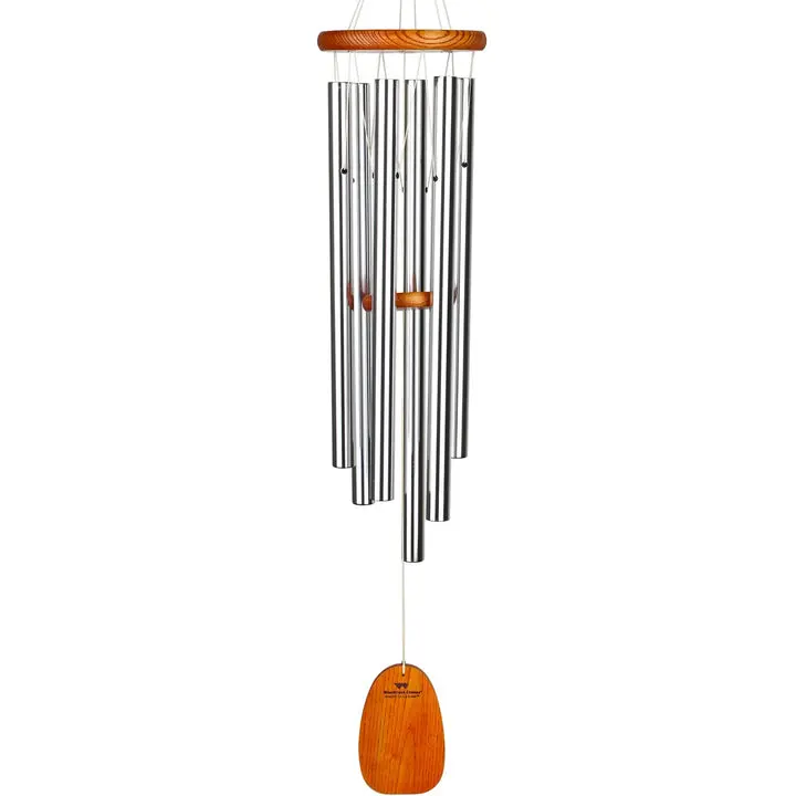 Woodstock Chimes Amazing Grace® Silver Wind Chime – Harmonic Aluminum Tubes 1