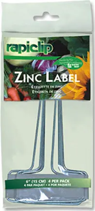 Zinc-Plated Label Set – 6 Labels Per Pack, 4-Pack Bundle 1