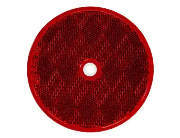 Buyers Products 5623316 Red Round Bolt-On Reflector – 3-3/16 Inches Diameter 1