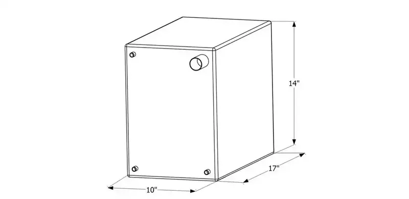 Icon Freshwater Tank – Model 12498 Wt2464, Dimensions 17" X 14" X 10" 1